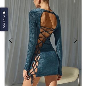 NWT Muse mini dress steel color XS Runaway the Label